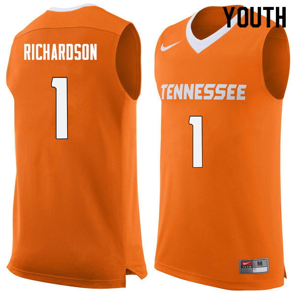 Youth #1 Josh Richardson Tennessee Volunteers College Basketball Jerseys Sale-Orange